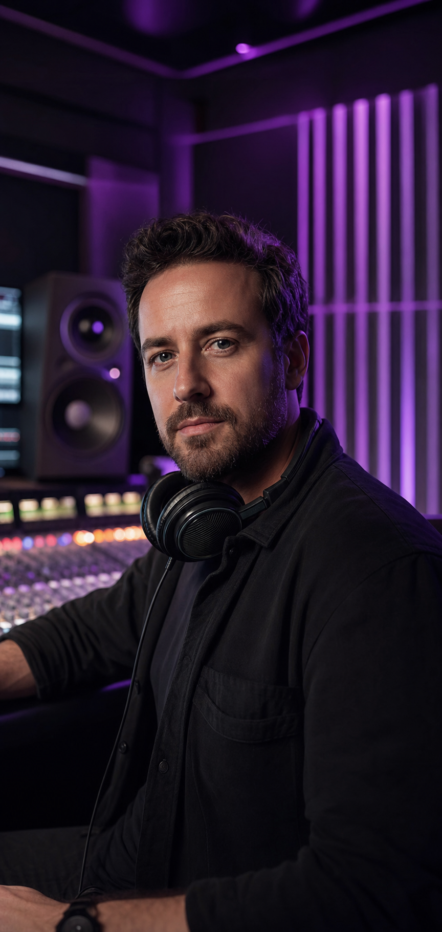 Lorenzo Vitali, fondatore di Risuona, nel suo studio
